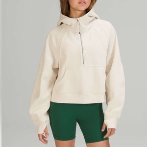Lululemon Scuba Oversized Half-Zip Hoodie XS/S White Opal NWT